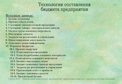 Прогнозный баланс