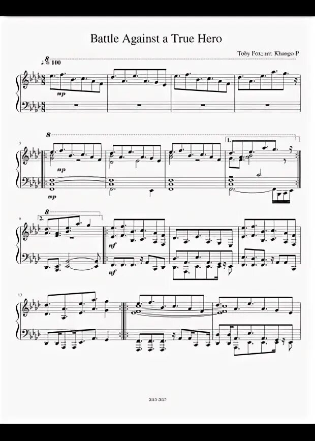 Against true hero. True Hero Ноты. Battle against a true Hero Ноты. Battle with a true Hero Ноты для пианино. Battle against a true Hero на гитаре.