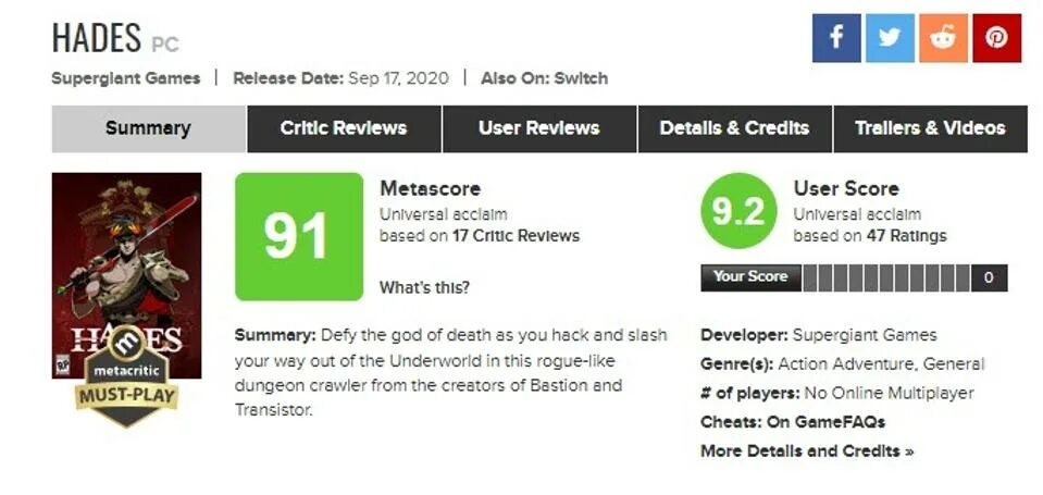 Metacritic best games. Metacritic best games