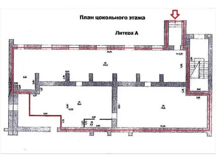 Площадь помещения по адресу