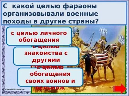 Цель походов фараона