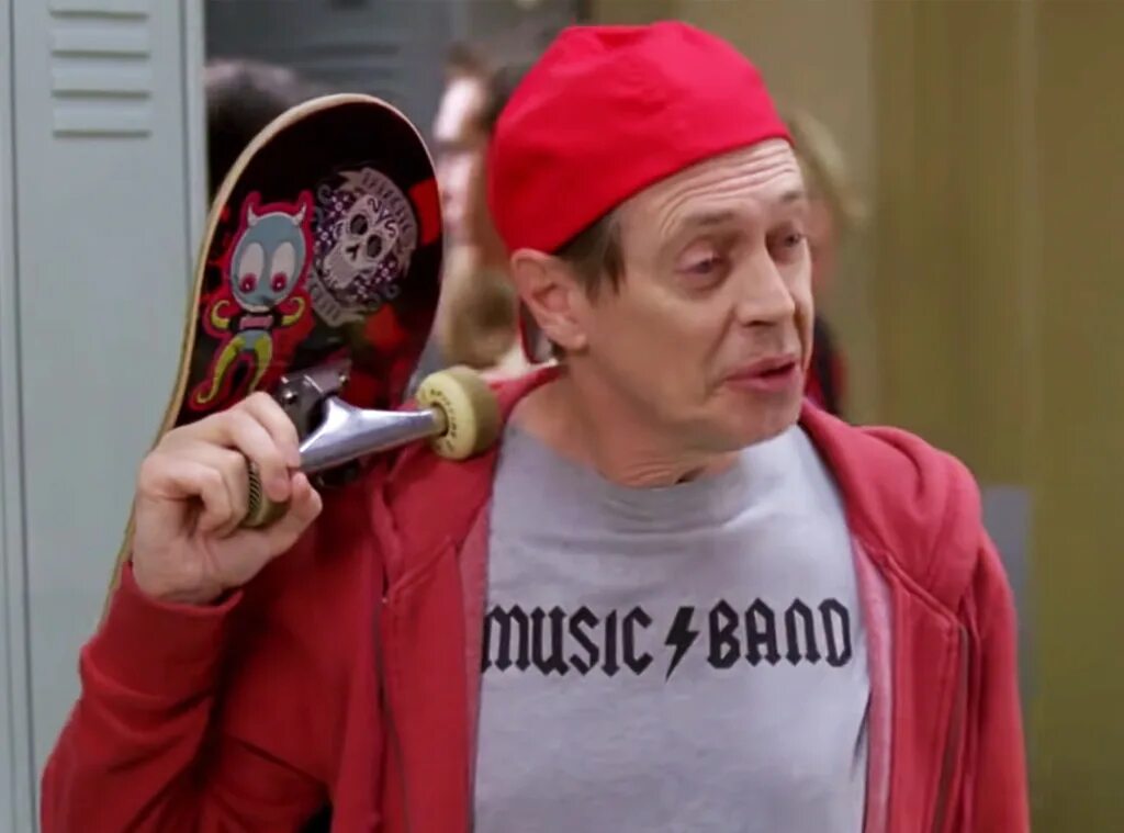 Hello fellow kids. Стив Бушеми fellow Kids. Стив Бушеми школьник. Стив Бушеми со скейтбордом. Стив Бушеми hello fellow Kids.