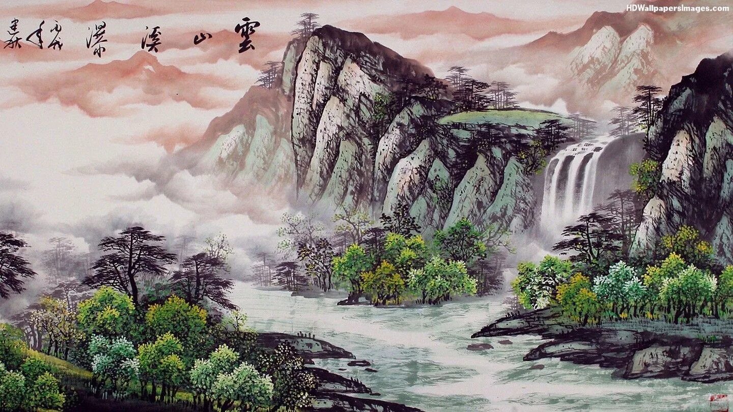 Китайские горы рисунок. Пейзаж в стиле китайской живописи. Пейзаж в китайском стиле. Пейзаж в японском стиле. Пейзажи Китая.