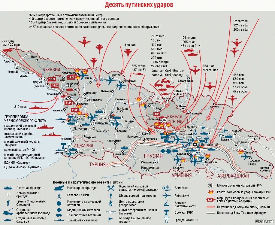 Карта военных действий в Южной Осетии август 2008 года. Карта продвижения российских войск в Грузии в 2008 году. Карта продвижение военных