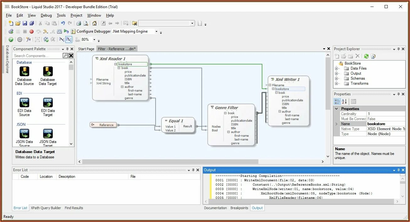 Liquid XML Studio. Book Store database. Liquid XML 2013 Designer Edition. Data edit