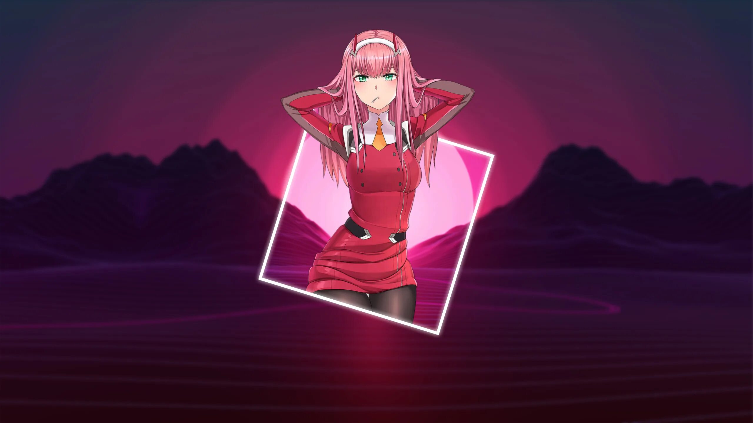 Живые обои на poco. 02 Неон Zero two.