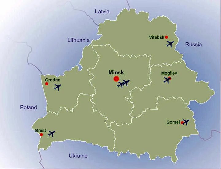 Местоположение гродно. Аэропорты Белоруссии на карте. Аэропорты Белоруссии на карте Беларусь. Аэродромы Белоруссии на карте. Карта Белоруссии с аэропортами и вокзалами.