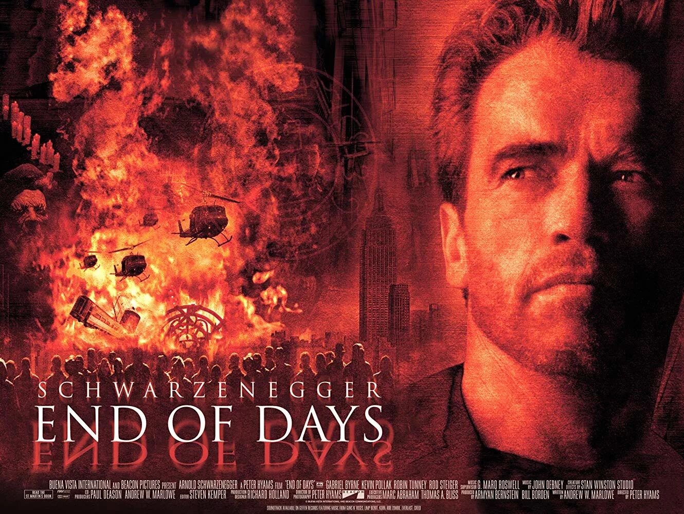 The day will end. Постеры конец света - end of days (1999).