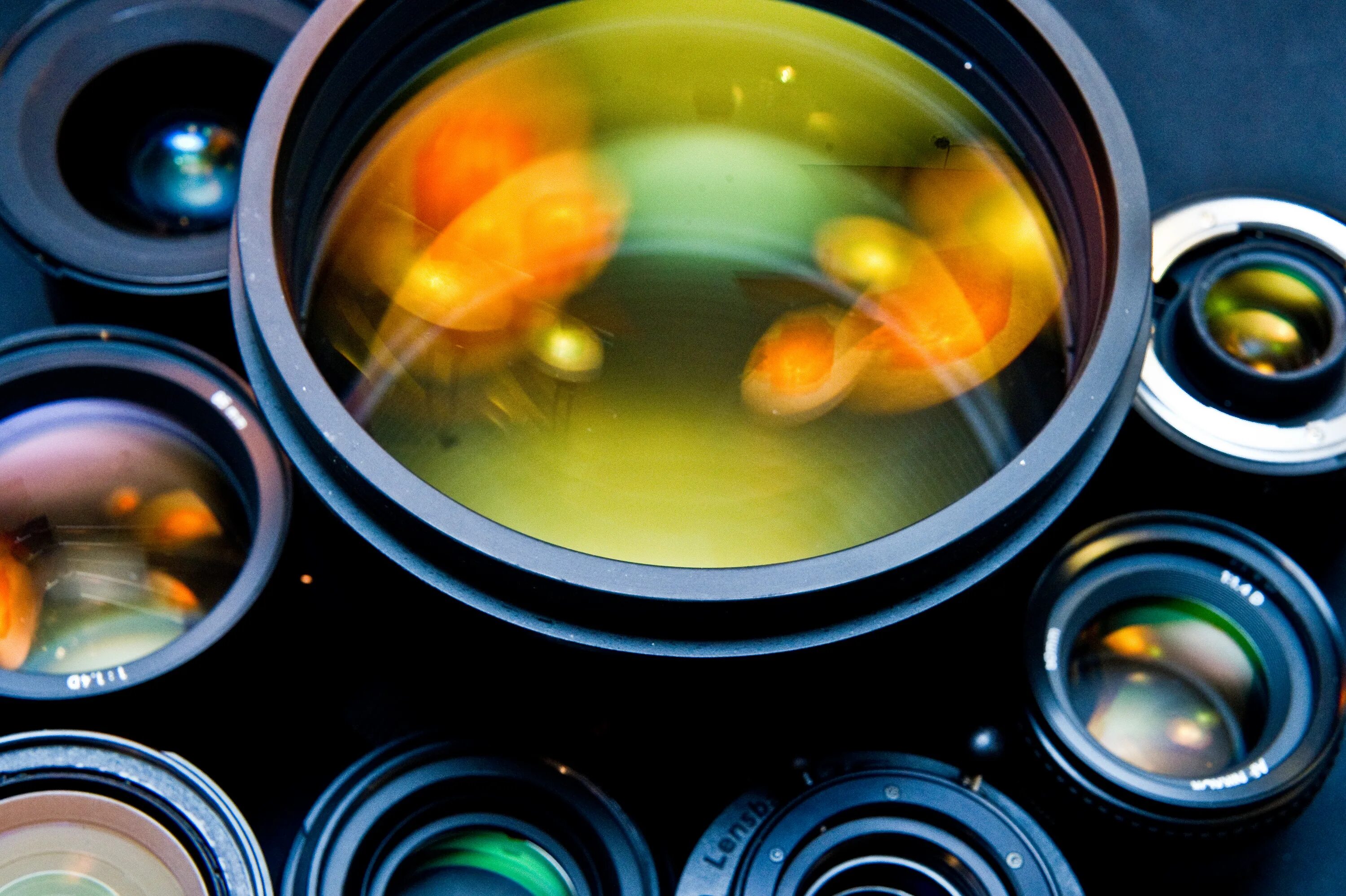 Lens. Объектив с урановым стеклом. Рефракционный объектив. Жидкий объектив.