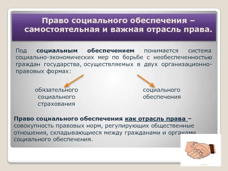 Право социального обеспечения это отрасль.