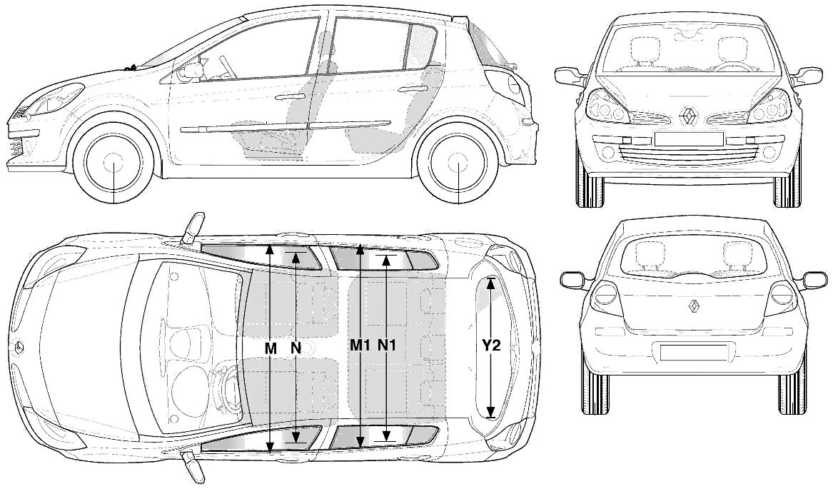 Схема renault sandero. Renault Clio 3 габариты. Чертеж кузова Рено Логан 1. Рено Логан чертеж кузова. Габариты Renault Clio 2.