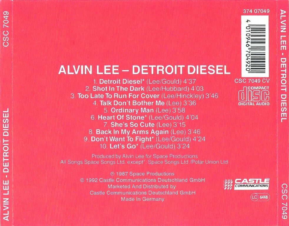 Space 1 песня. Alvin Lee Detroit Diesel 1986. Ten years after. Alvin Lee Pump Iron 1975. Diesel обложка.