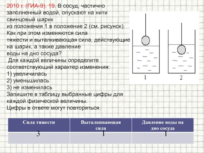 В сосуд погружены три железных шарика равных