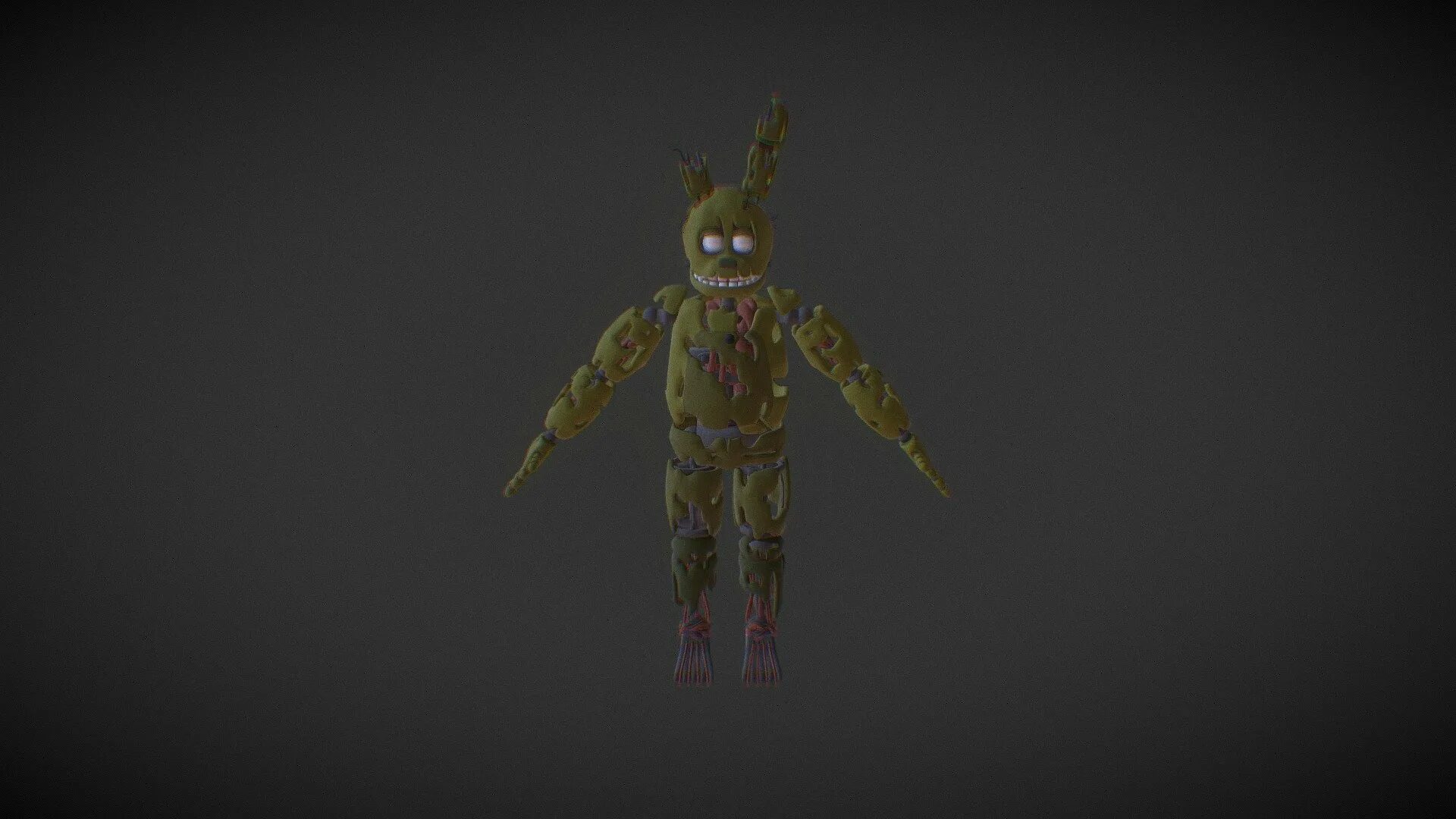 Спринг Бонни 3д модель. СПРИНГТРАП 3д. Спринг трап 3д модель. FNAF Springtrap 3d. Модель спрингтрапа