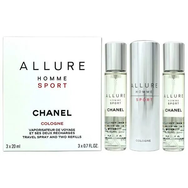 Allure homme cologne. Chanel Allure homme Sport Cologne 3*20. Chanel Allure homme Sport Cologne 3 20 ml. Шанель Allure homme 20 мл. Chanel Allure homme Sport Cologne 20 ml.