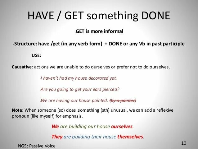 Конструкция have get something done. Have get something done правило. Конструкция have smth done. To have something done правило.