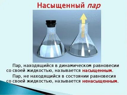 Что называют насыщенным паром