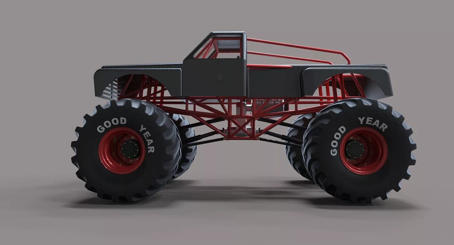 Мод на монстр трак. Монстр трак 3д. монстр трак сбоку. monster truck вид сбоку. монстр трак 3d модель.