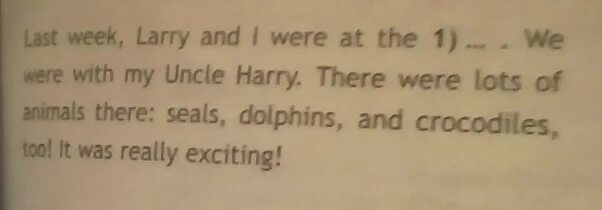 Переведи last week. Last week Larry and Paco were. The Cinema last week Larry and paro were. Larry and Paco were at the Cinema. Last week Larry and Paco were at the Cinema.