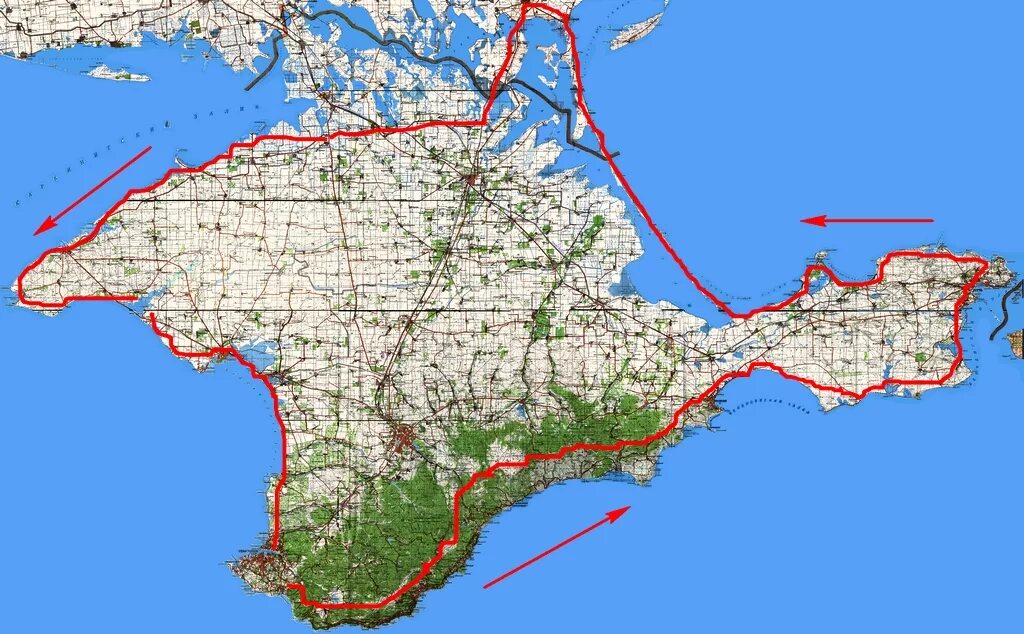 Карта крым без интернета. Карта железных дорог Крымского полуострова. Полуостров Крым на карте. Вокруг Крыма. Путешествие по Крыму карта.