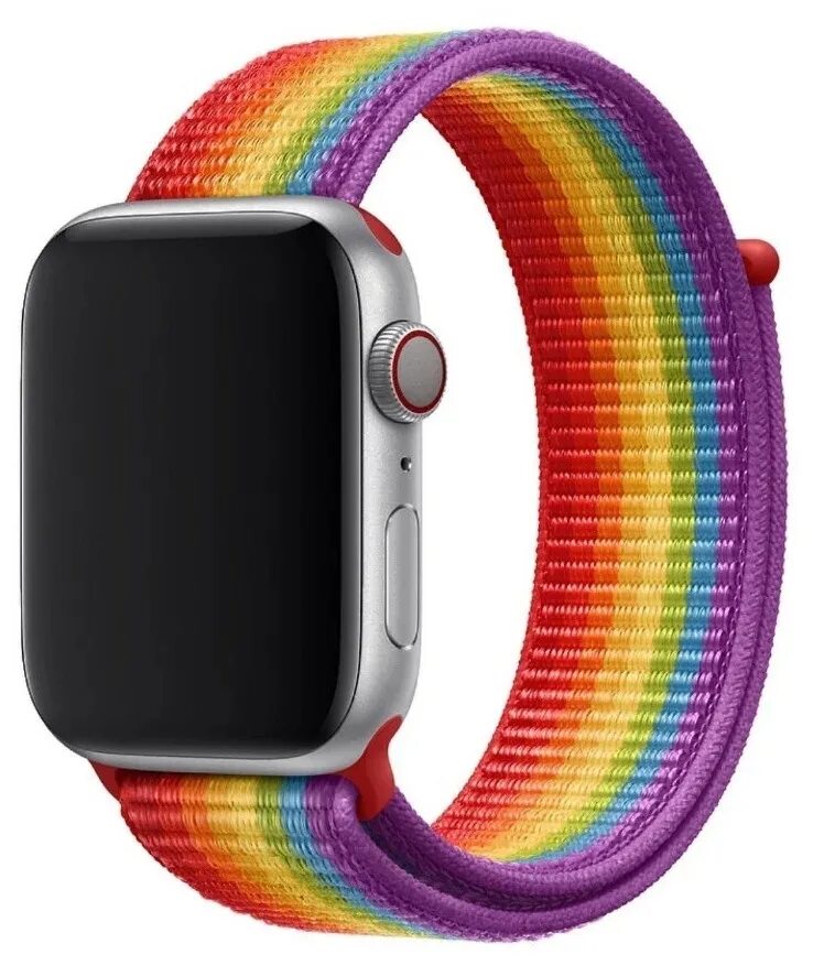 Ремешок apple watch отзывы. Pride ремешки Apple. Ремешок АПЛ вотч. Эппл вотч с радужным ремешком. Ремешок эпл вотч Прайд.