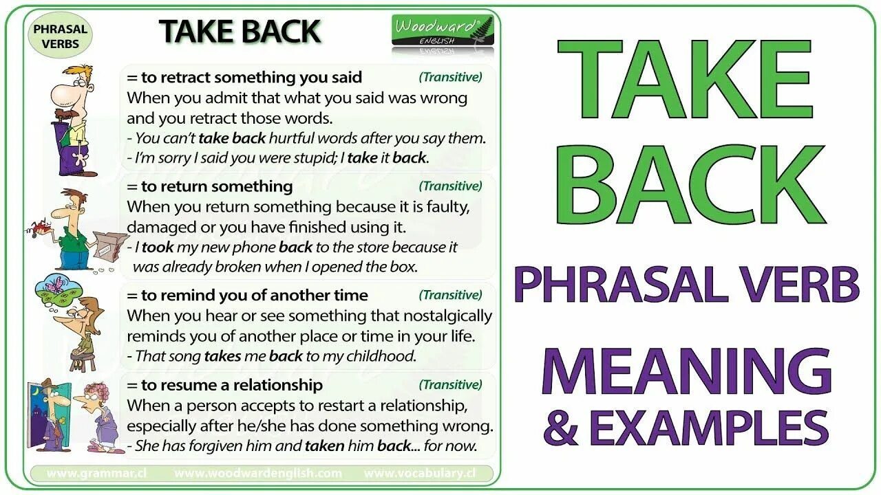 Take back. Phrasal verb to take. Глагол take Phrasal verbs. Фразовый глагол back. What does she mean