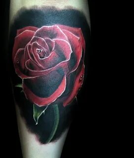 Realistic Red Rose Forearm Tattoo Design (284588). 