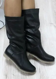 Полусапожки зимние кожа