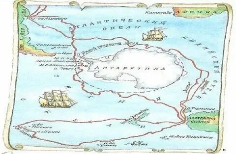 Нанесите на карту маршрут плавания