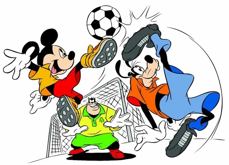 #арт #картинка #disney #Mickey #Mouse #Donald #Duck #And #Goofy #Football #Match