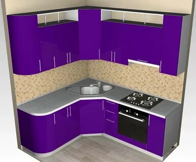 Кухонный гарнитур угловой для маленькой кухни 5