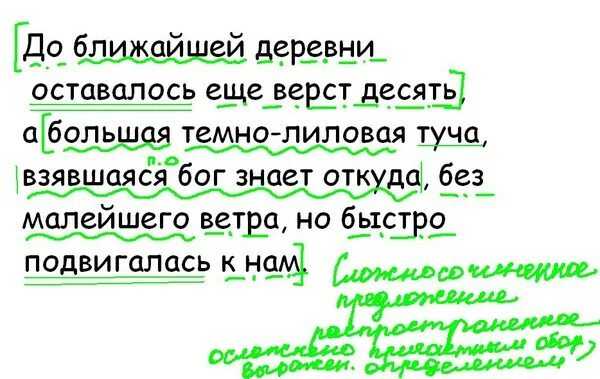 Синтаксический разбор изредка доносились удары колокольчиков. До ближайшей деревни оставалось ещё верст 10. До ближайшей деревни оставалось еще несколько. Текст до ближайшей деревни оставалось еще верст десять. До ближайшей деревни оставалось вёрст 10.