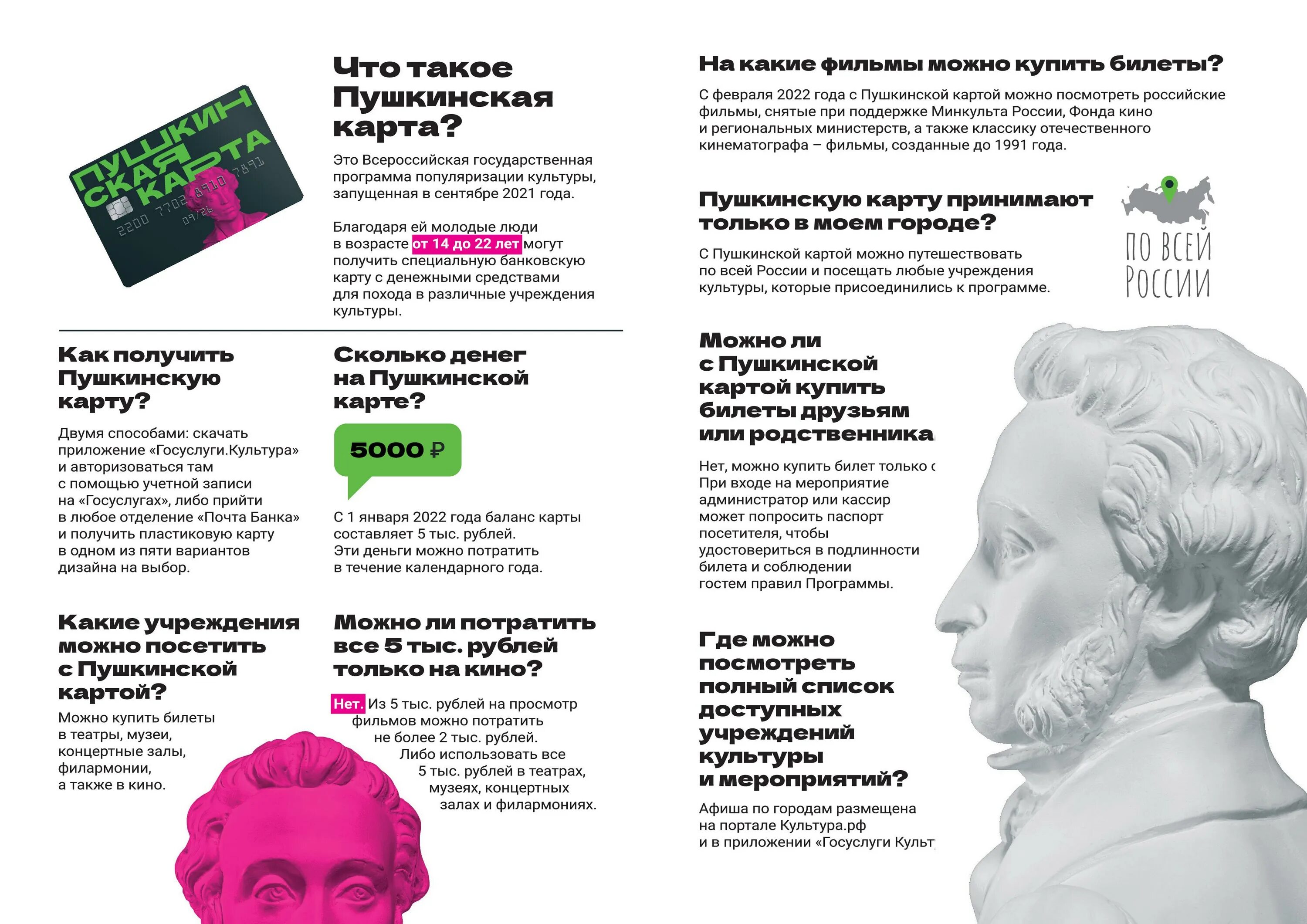 Как ребенку оформить пушкинскую