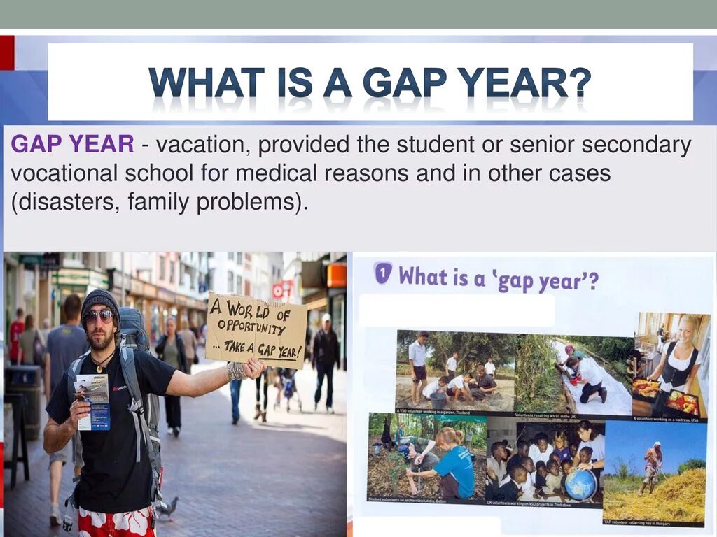 Аудирование gap year. Gap year минусы. what is a gap year. плюсы gap year.
