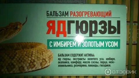 Яд гюрзы с имбирем и золотым усом