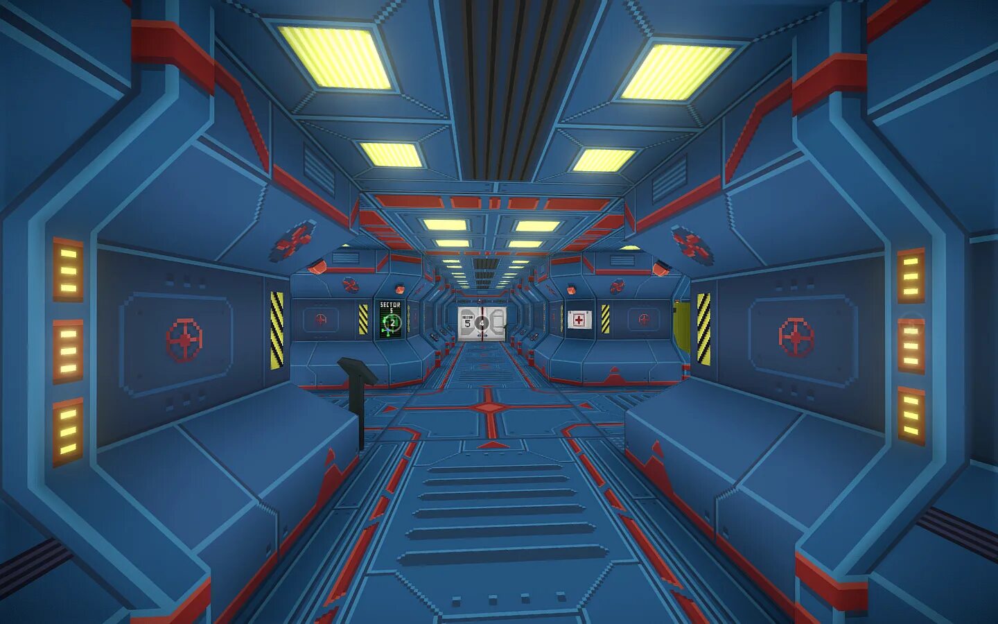 Spaces 52. Sci Fi Pixel. Sci Fi Pixel Art. 3d Pixel Art Sci Fi. Pixel Art Corridor.