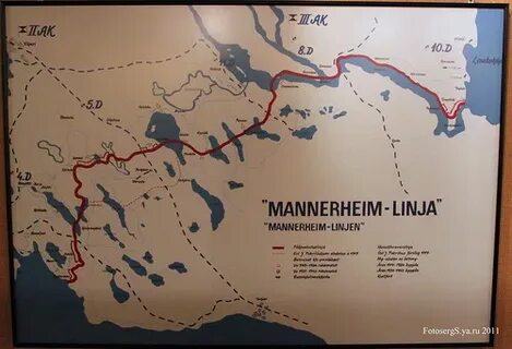 Линия маннергейма на карте