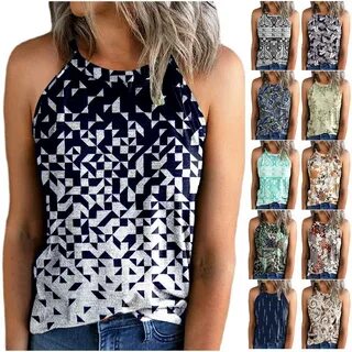 Женские рубашки без рукавов с принтом пейсли для миниатюрных размеров, повседнев