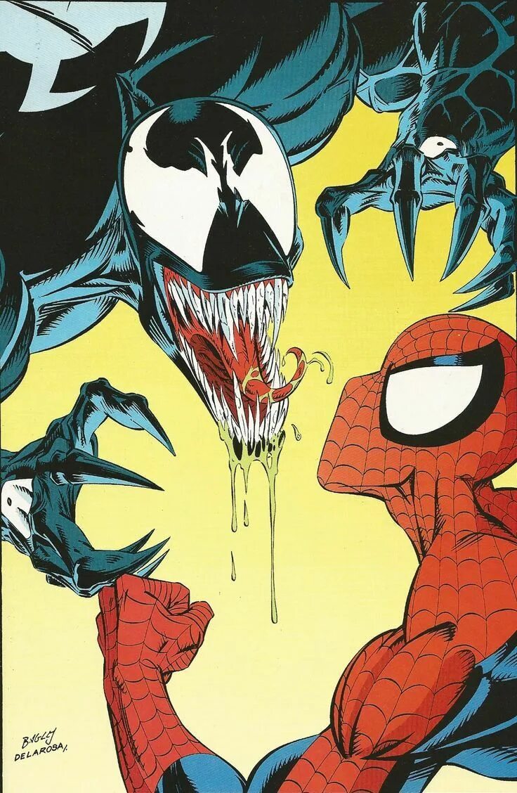 Веном паук комикс. Spider man Mark Bagley. Venom Spider-man Mark Bagley.