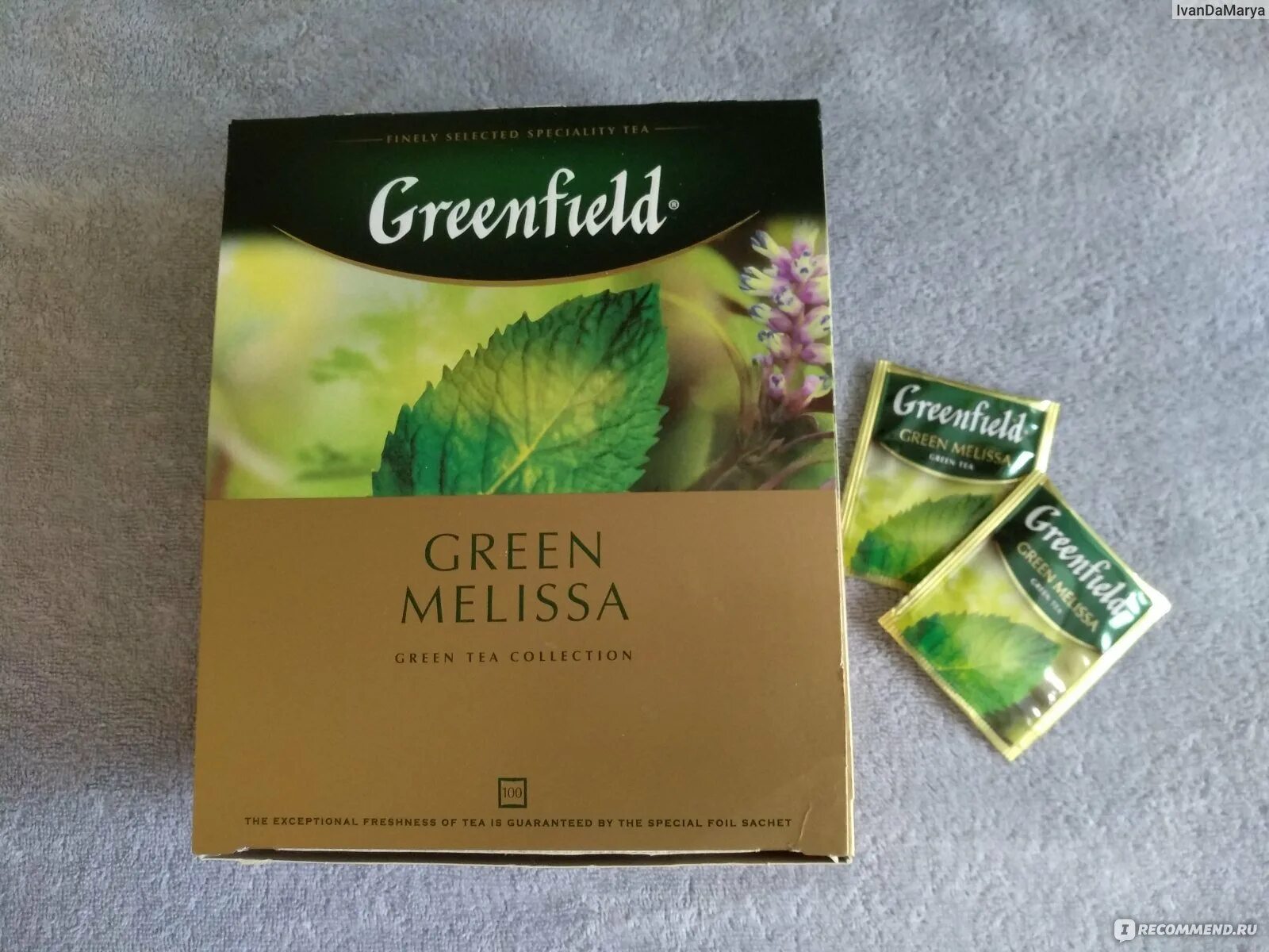 Чай Гринфилд зеленый с мелиссой. Чай зеленый Greenfield Green Melissa в пакетиках. Зелёный чай с мятой и мелиссой дринфилт.