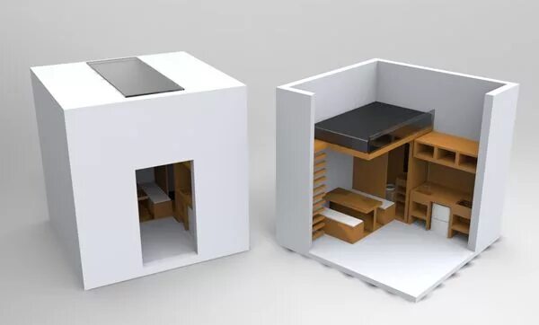 Home cube. Микро-дом куб 4х4х4 проект. Дом куб 4х4х4 планировка. Проект микродома 4х4 кубик. Дом куб 3х3х3.