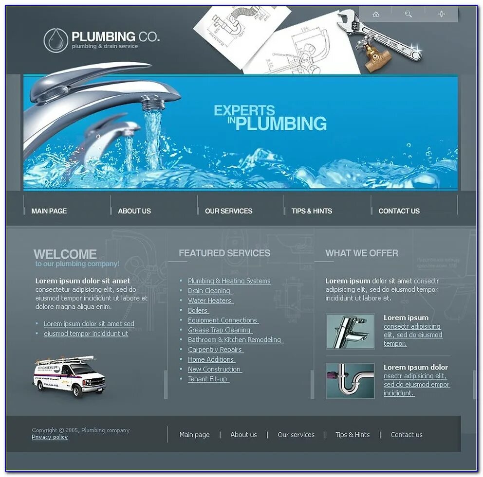 Портфолио сантехника. Plumb Company. Тим сайт сантехника