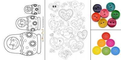 раскраска много пуговиц