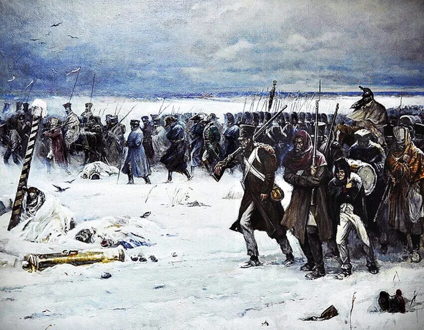 Отступление Наполеона 1812. Французы отступление 1812 года. Отступление французов из России в 1812. Зима 1812 отступление французов.