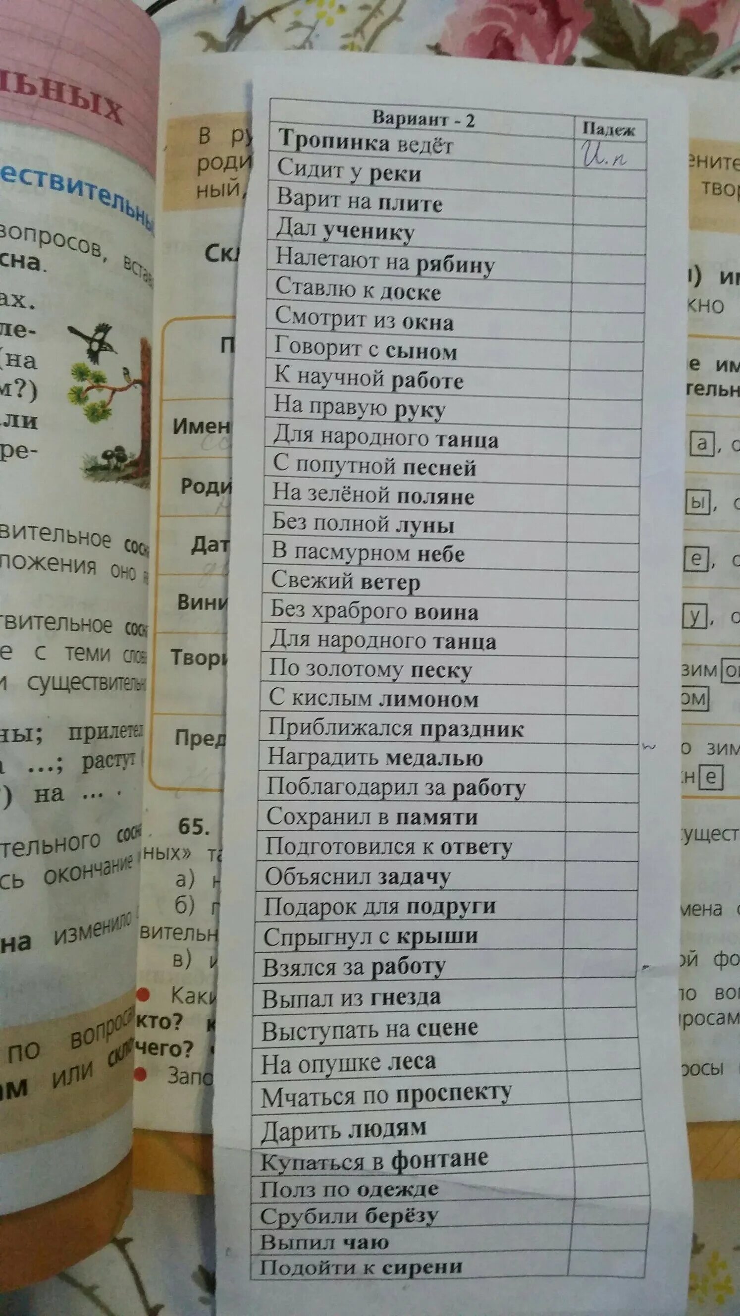 Определи падеж сидит у реки. Тропинка ведёт падеж 2 вариант. тропинка ведёт падеж 2 вариант ответы. определить падеж тропинка ведет. на тропинке падеж.