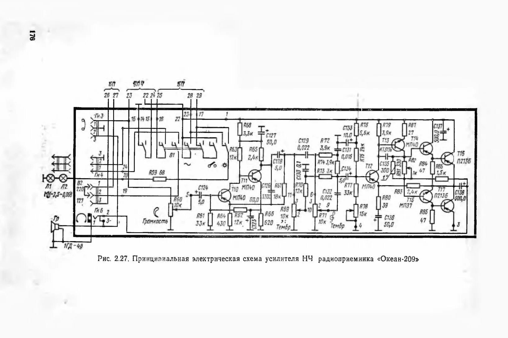 Унч океан. Принципиальная схема радиоприемника океан 209 Горизонт. Схема УНЧ приемника океан 209. Радиоприемник Горизонт океан 209 схема. Принципиальная схема приемника океан 209.