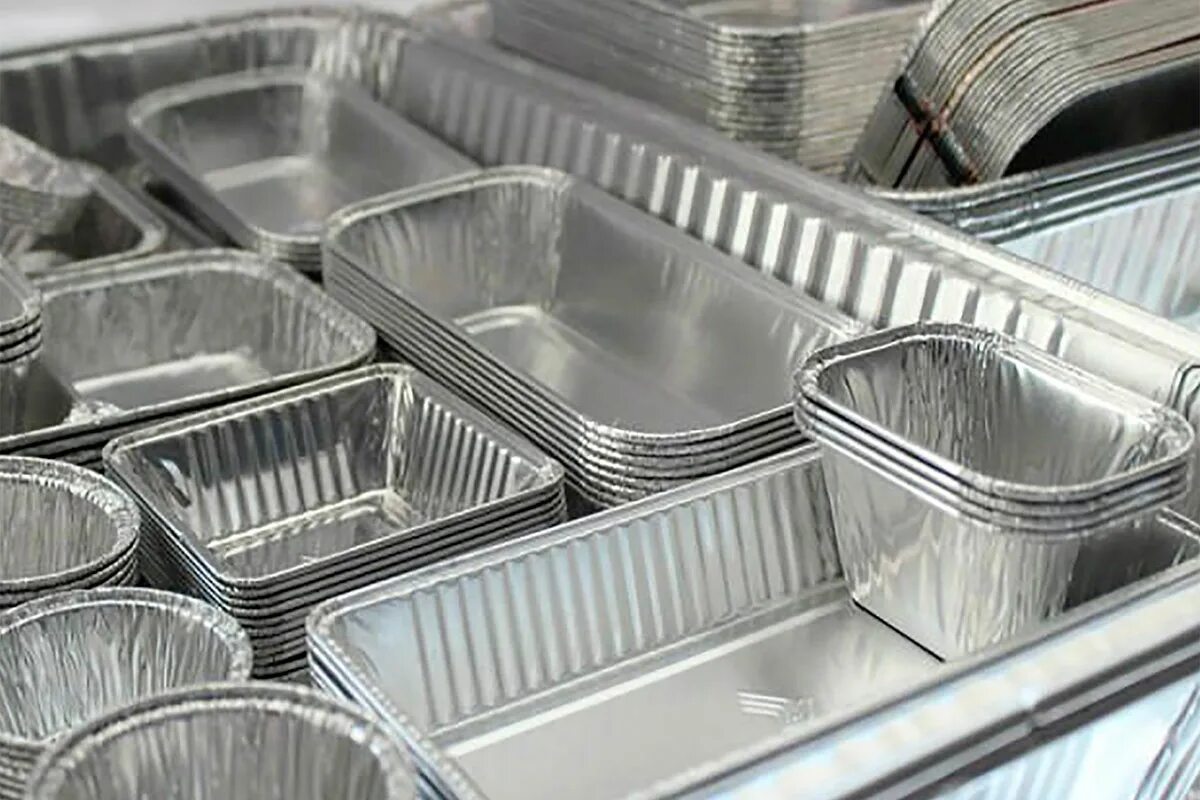 Алюминиевый контейнер "ламистер". Алюминиевая одноразовая посуда. Упаковка из алюминиевой фольги. Брать посуду можно