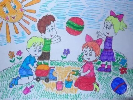 Что нарисовать на тему детский сад