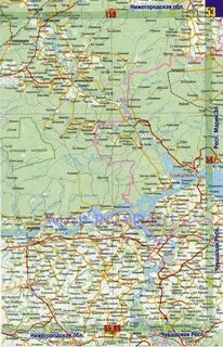 Карта дорог нижегородская область подробная