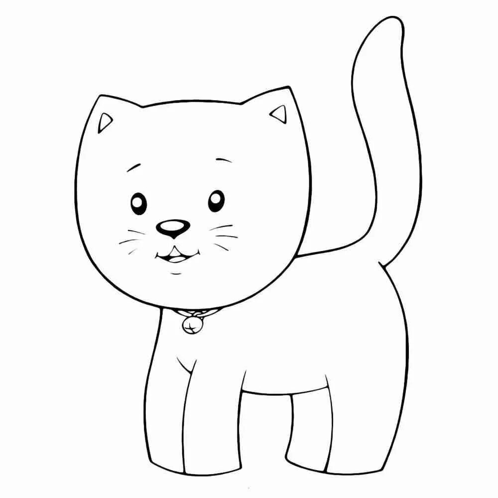 Маленькие большие рисунки. Котики. Раскраска для малышей. Котенок раскраска для малышей. Кошка раскраска для детей. Котенок для раскрашивания детям.
